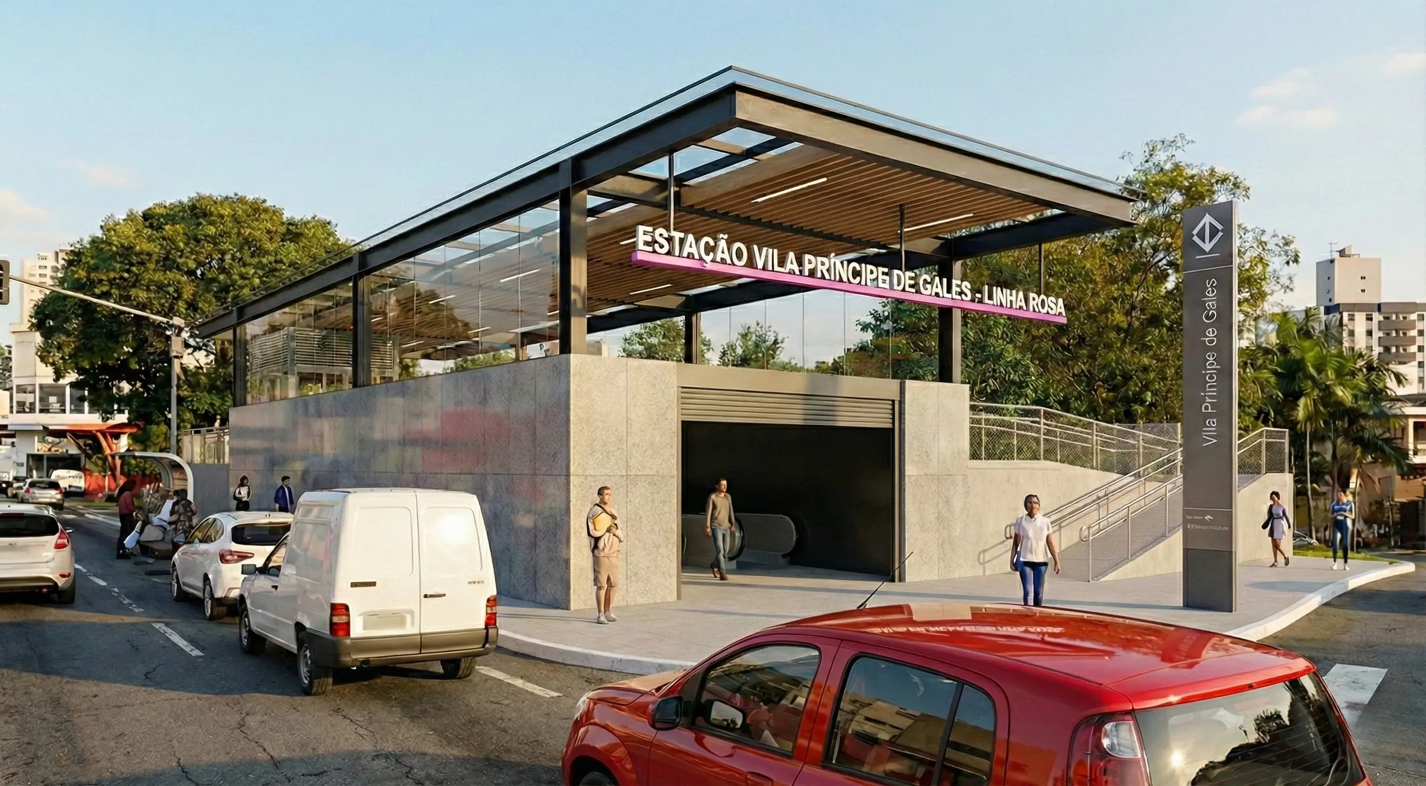 Imagem da futura estação de metrô
